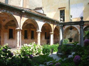 Beata Vergine delle Grazie Sanctuary, view of the cloister
